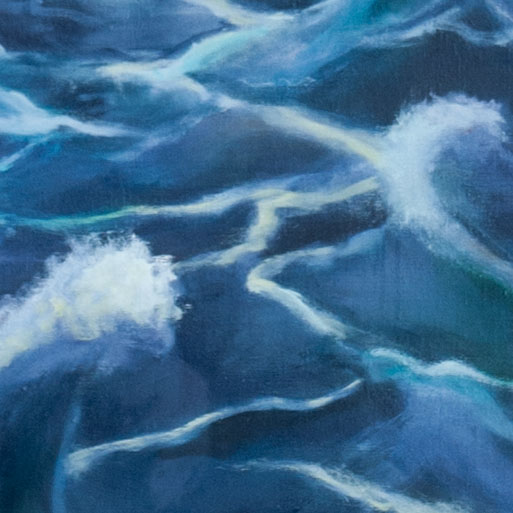 Titel: Seestück, Öl auf Leinwand 2011, Meer, See, Mare Notrum, Ocean, Wellen, waves