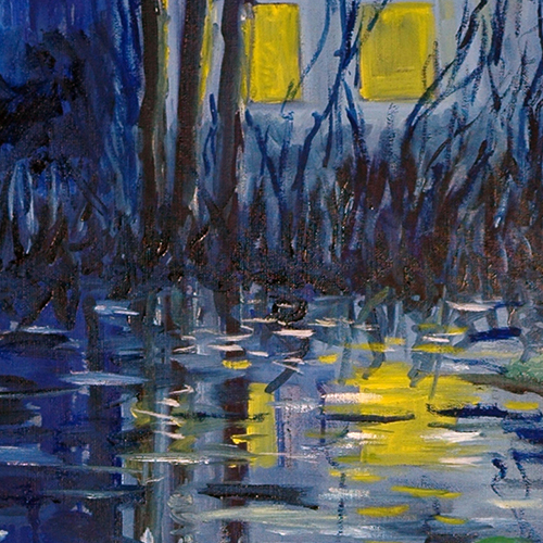 Titel: Spirit on the Water, Öl auf Leinwand 2008, Landschaft, Landschaftsmalerei